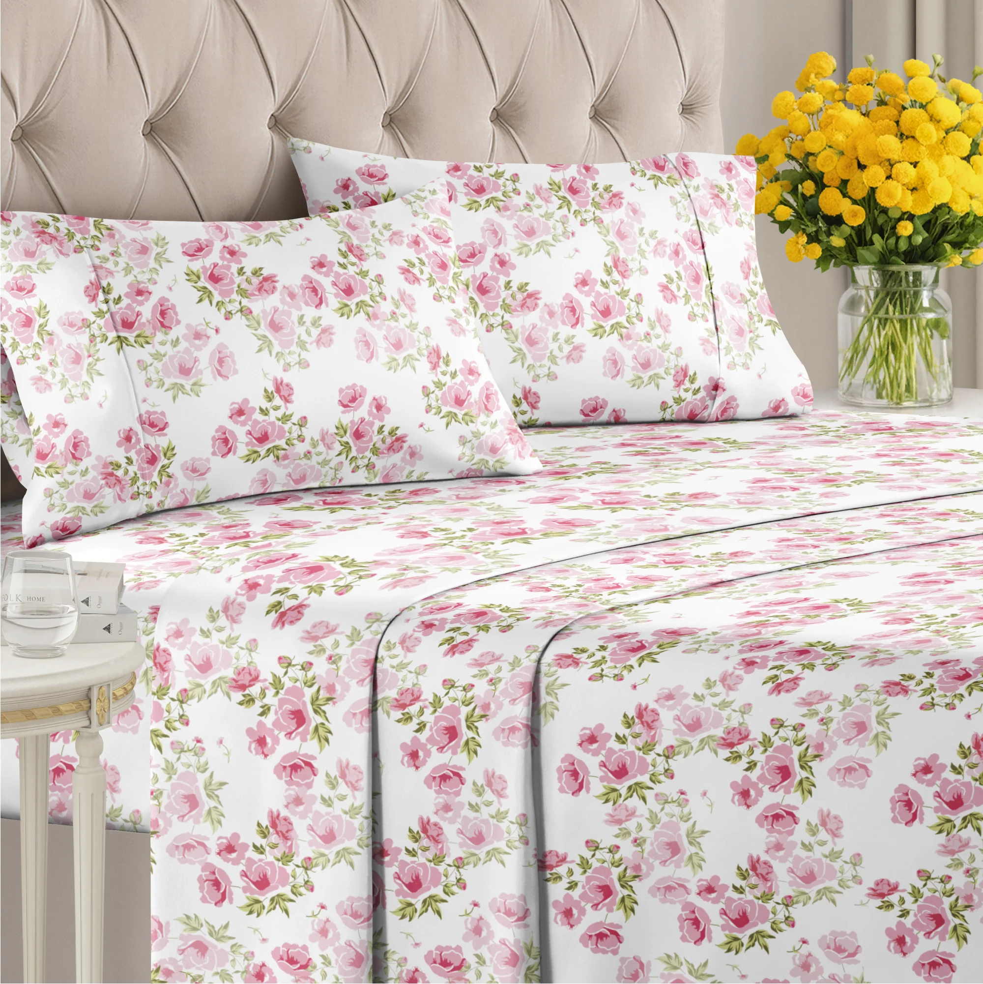 4 Piece Floral Sheet Set - Image 10