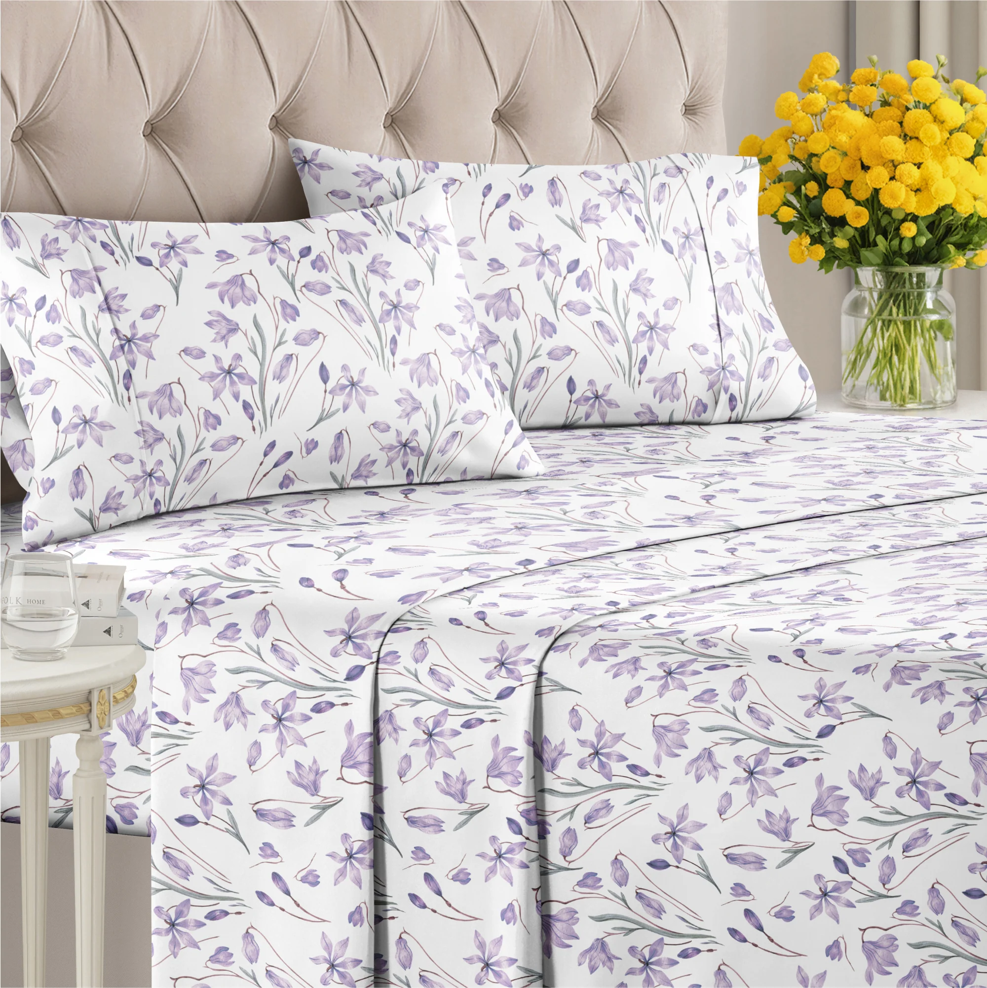 4 Piece Floral Sheet Set - Image 12
