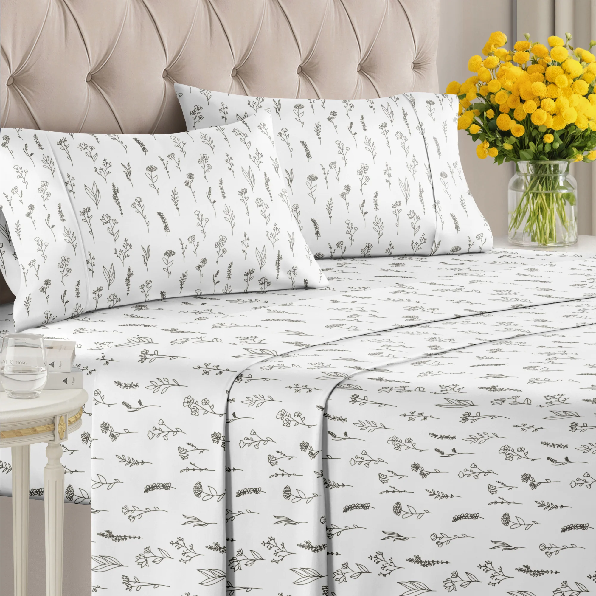 4 Piece Floral Sheet Set - Image 13