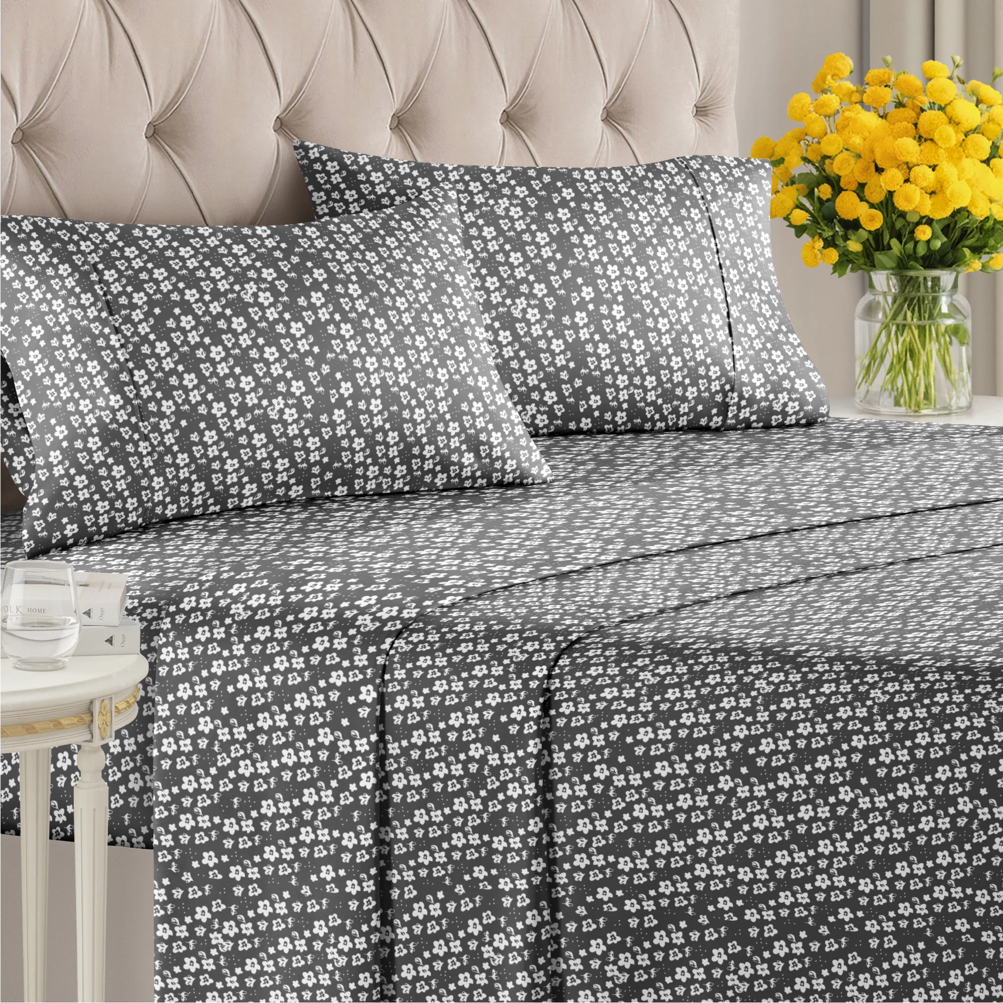4 Piece Floral Sheet Set - Image 16