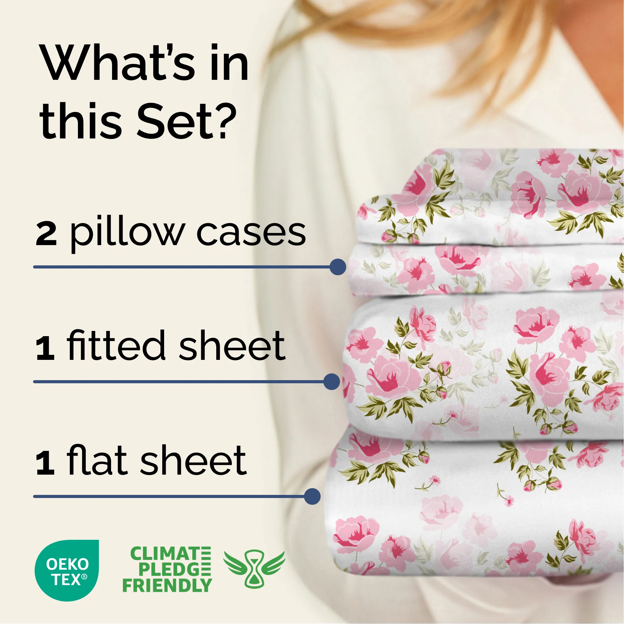 4 Piece Floral Sheet Set - Image 27