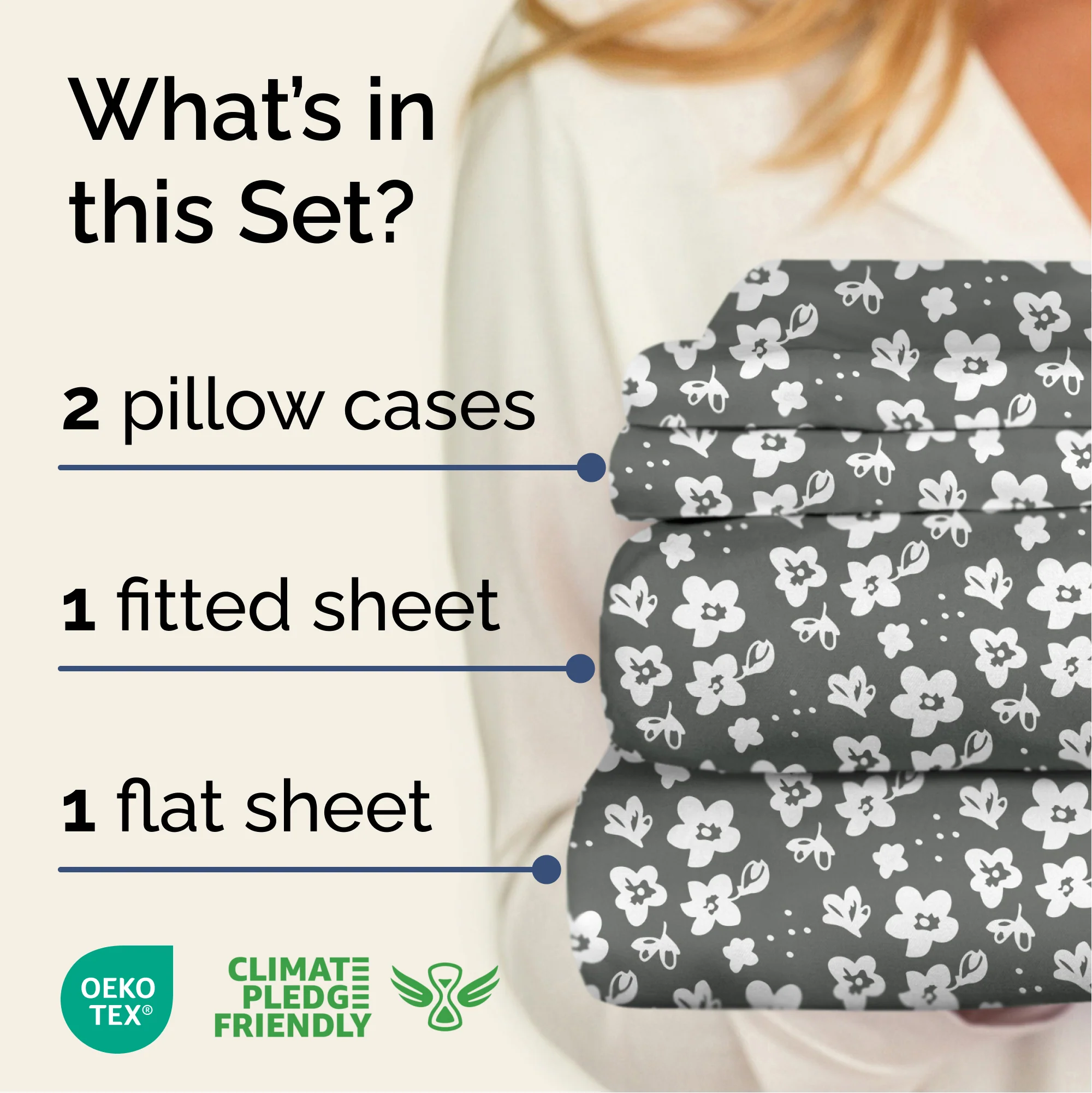 4 Piece Floral Sheet Set - Image 32