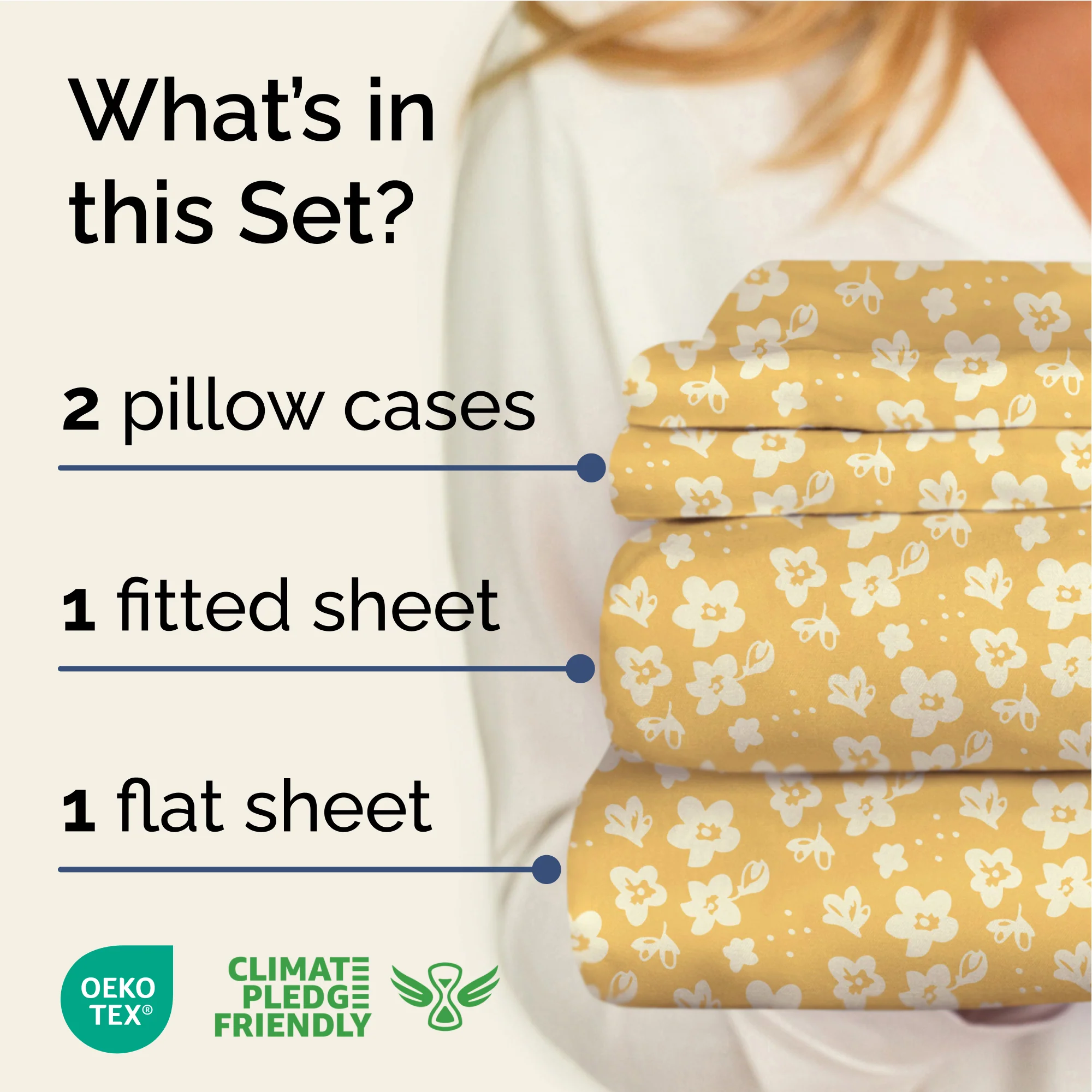 4 Piece Floral Sheet Set - Image 52