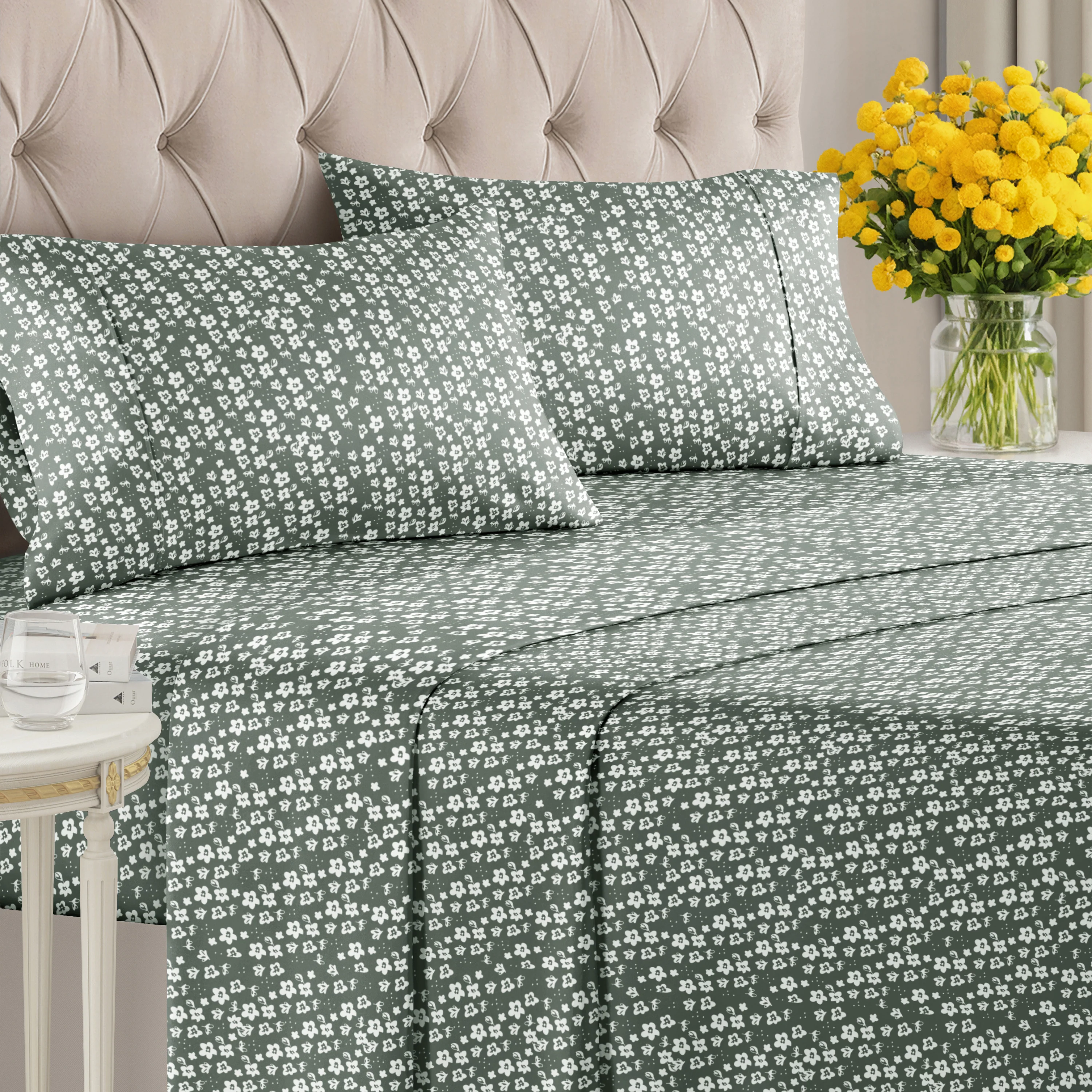 4 Piece Floral Sheet Set - Image 66