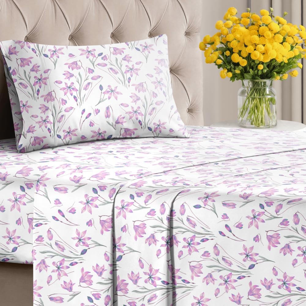 4 Piece Floral Sheet Set - Image 67