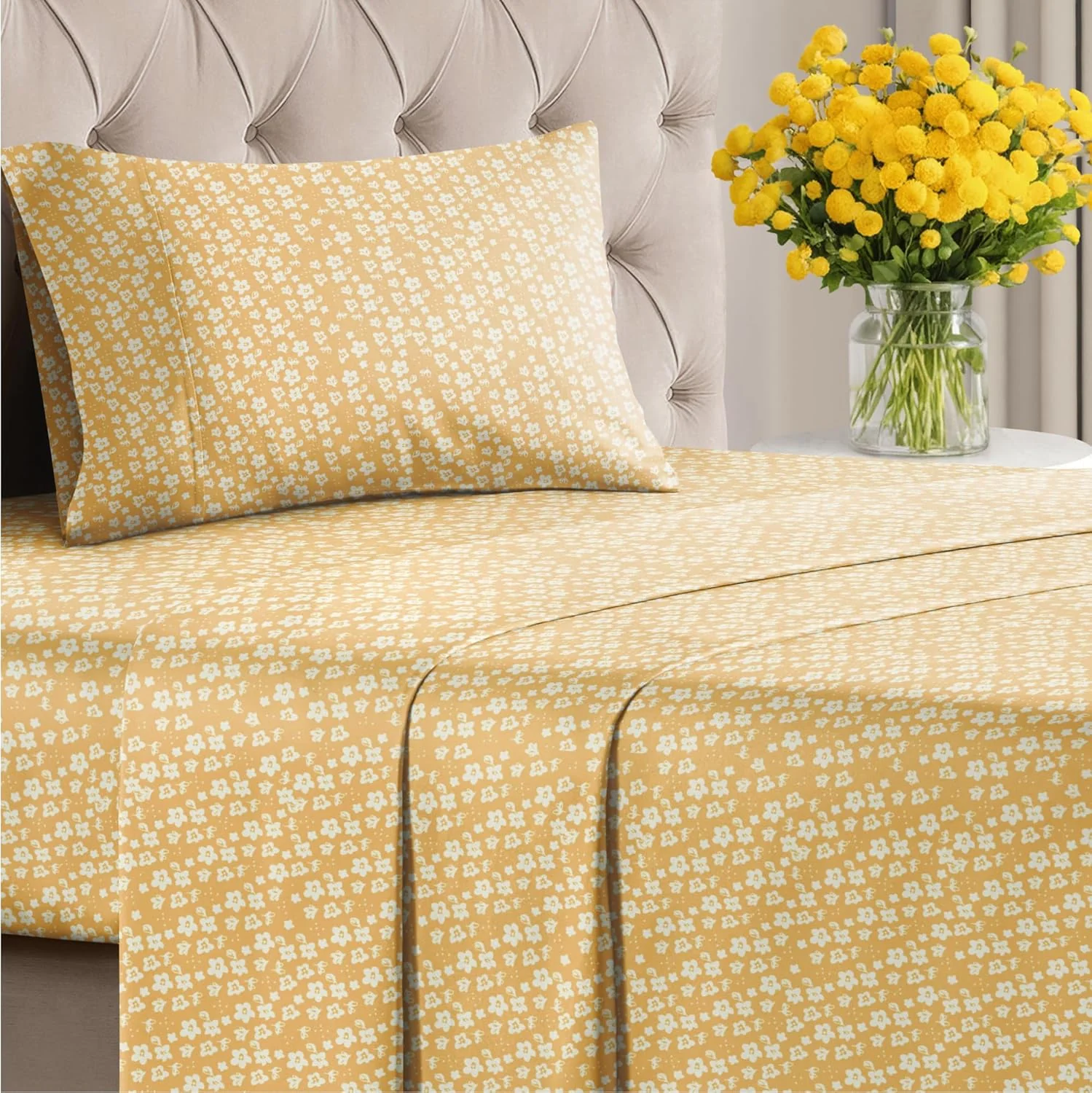 4 Piece Floral Sheet Set - Image 69