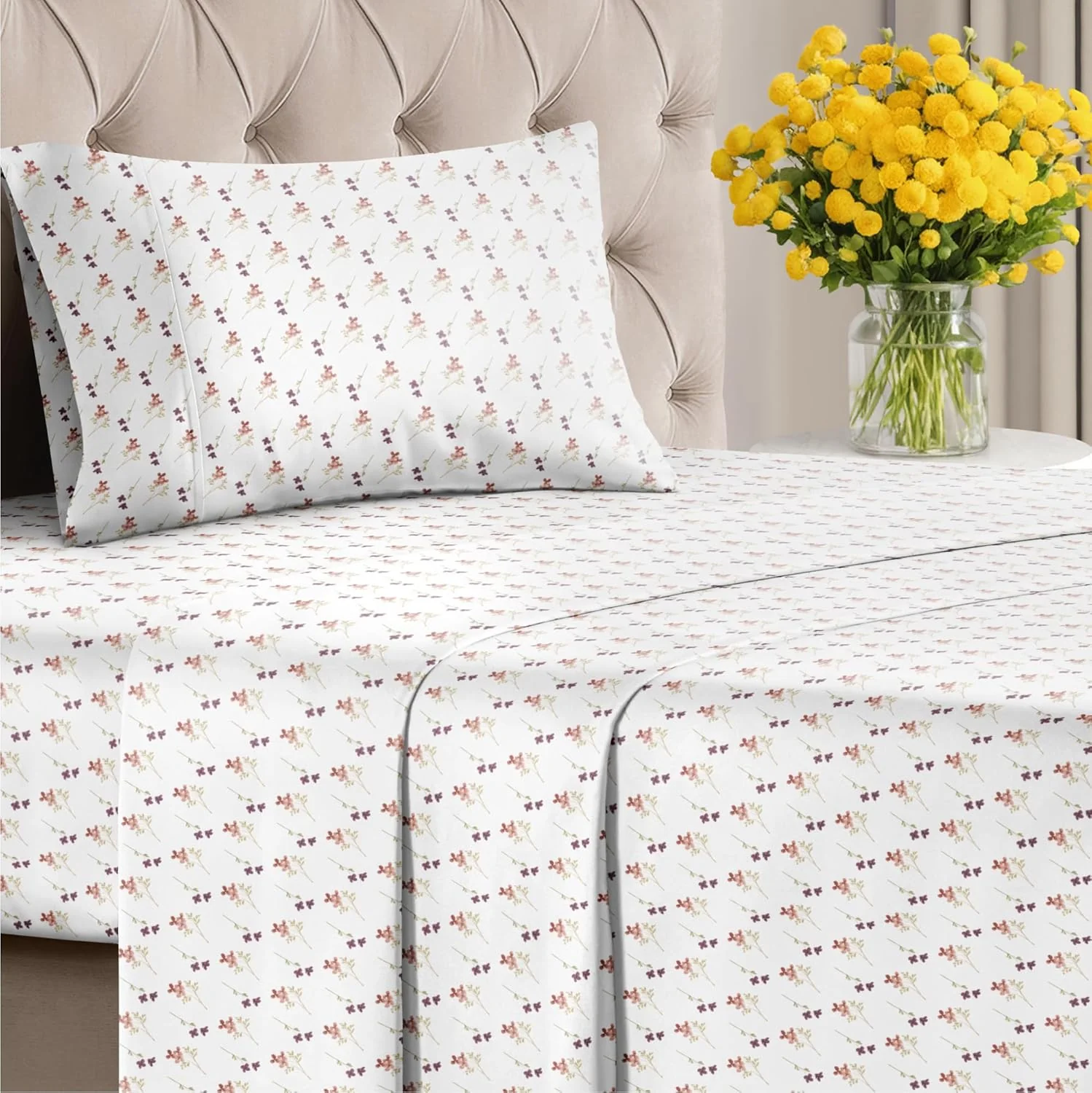 4 Piece Floral Sheet Set - Image 71