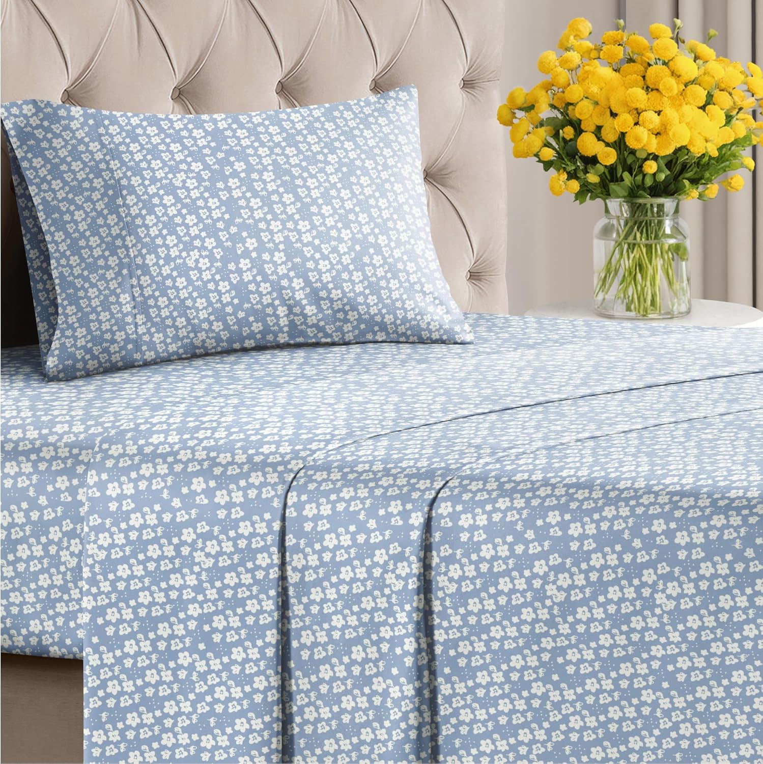 4 Piece Floral Sheet Set - Image 73