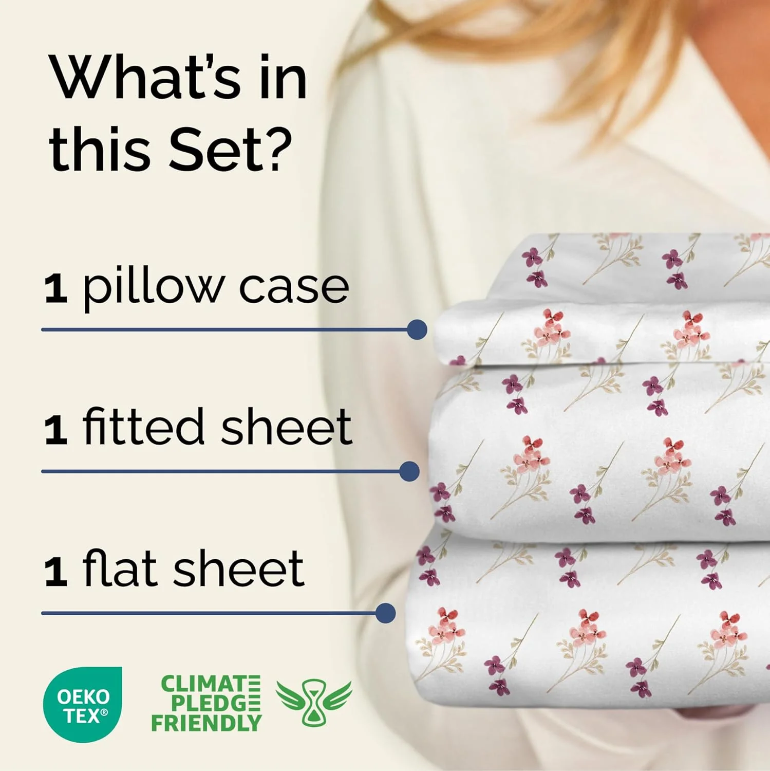 4 Piece Floral Sheet Set - Image 76