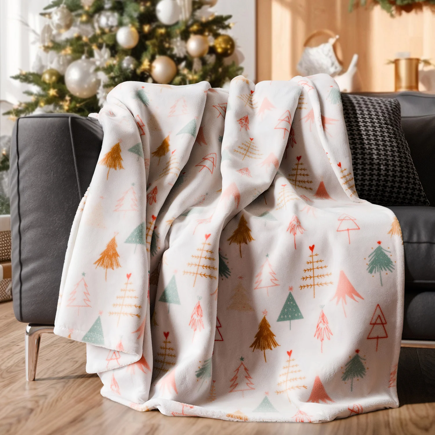 Christmas Printed Flannel Blanket - Image 3