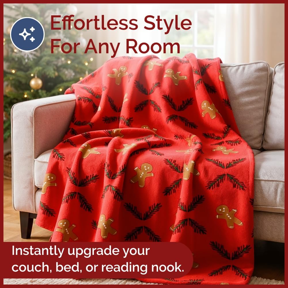 Christmas Printed Flannel Blanket - Image 33