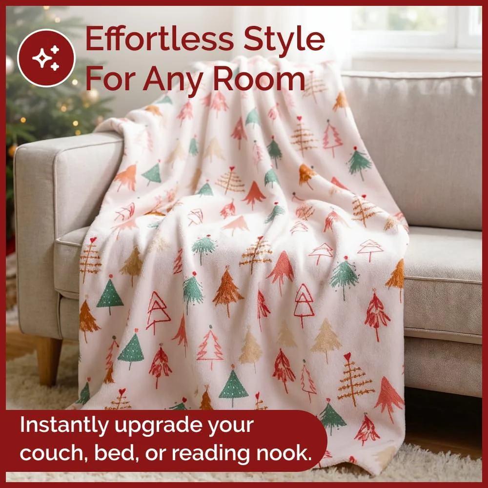 Christmas Printed Flannel Blanket - Image 38