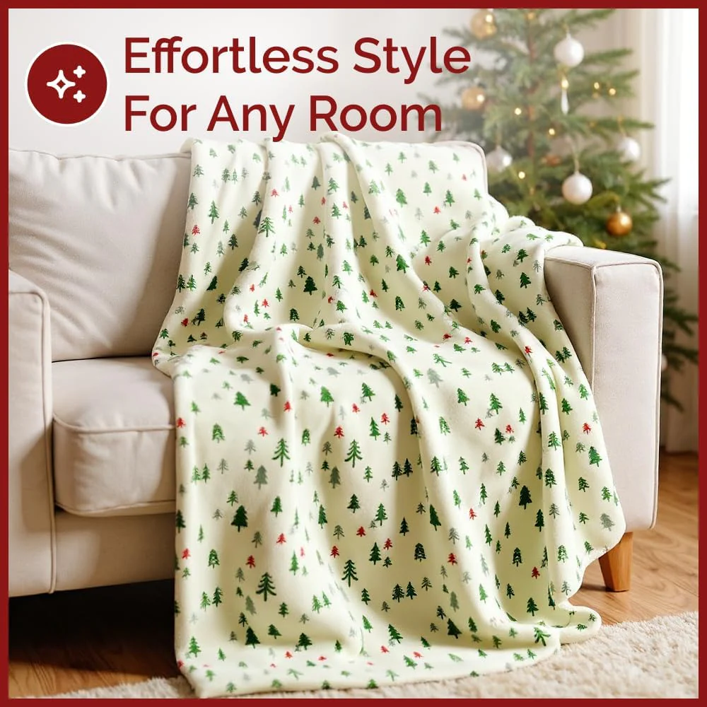 Christmas Printed Flannel Blanket - Image 43