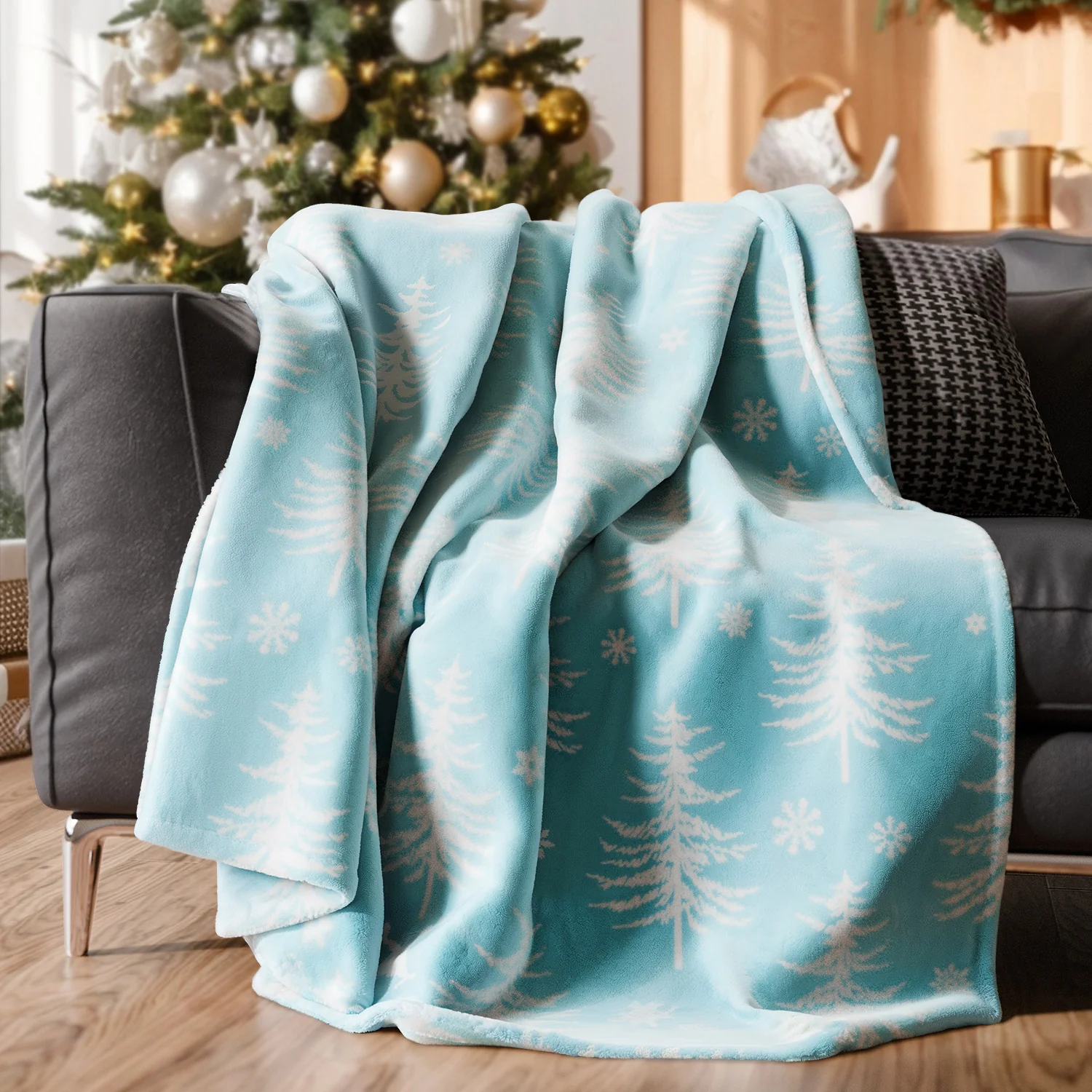 Christmas Printed Flannel Blanket - Image 7