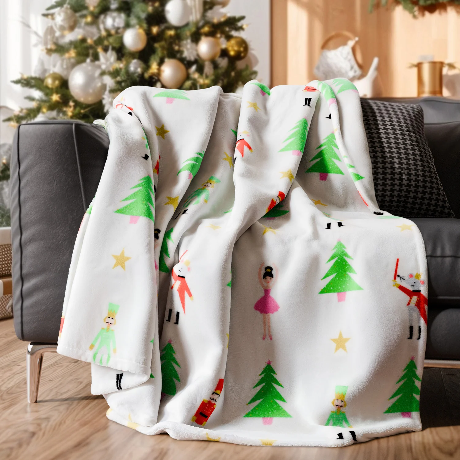 Christmas Printed Flannel Blanket - Image 8