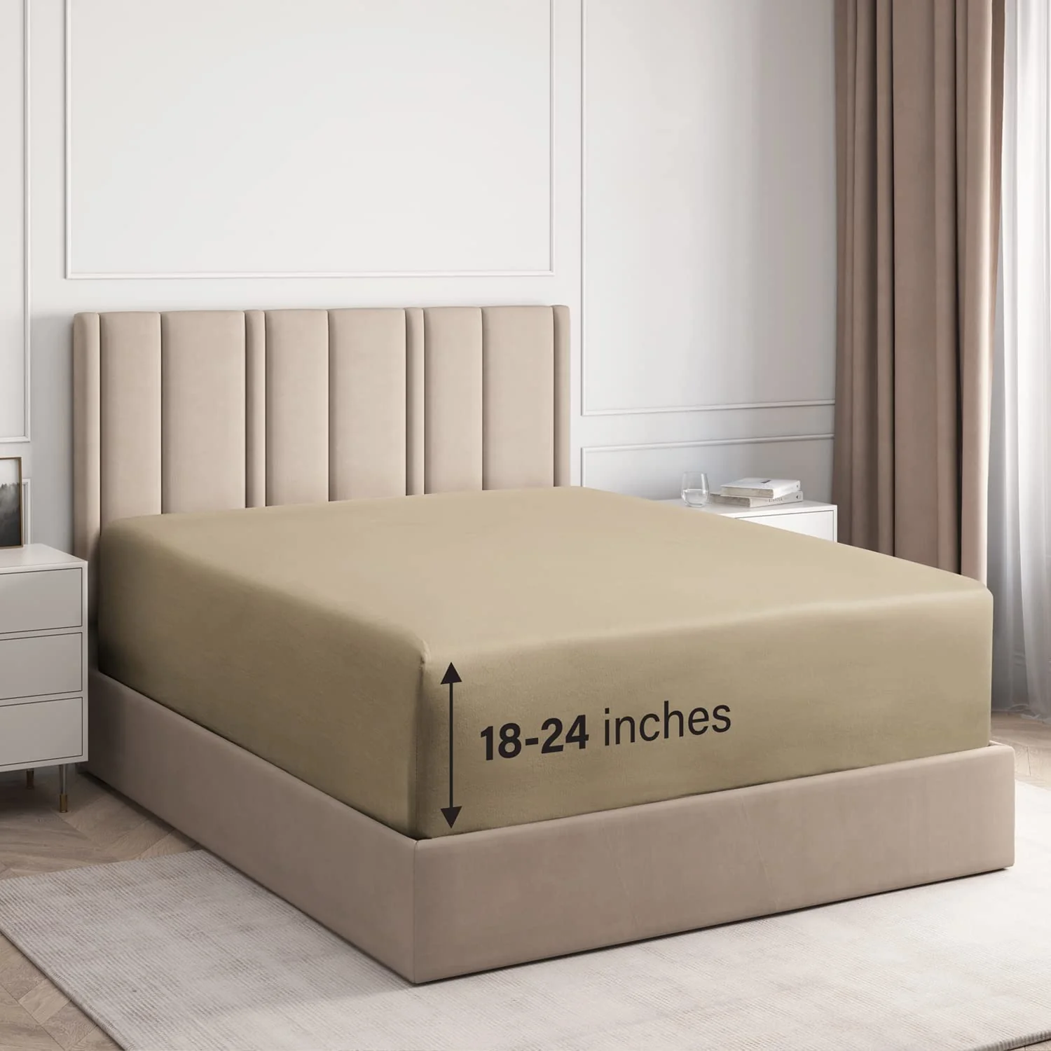 Cotton 400 Thread Count Deep Pocket Single Fitted Sheet - Image 12