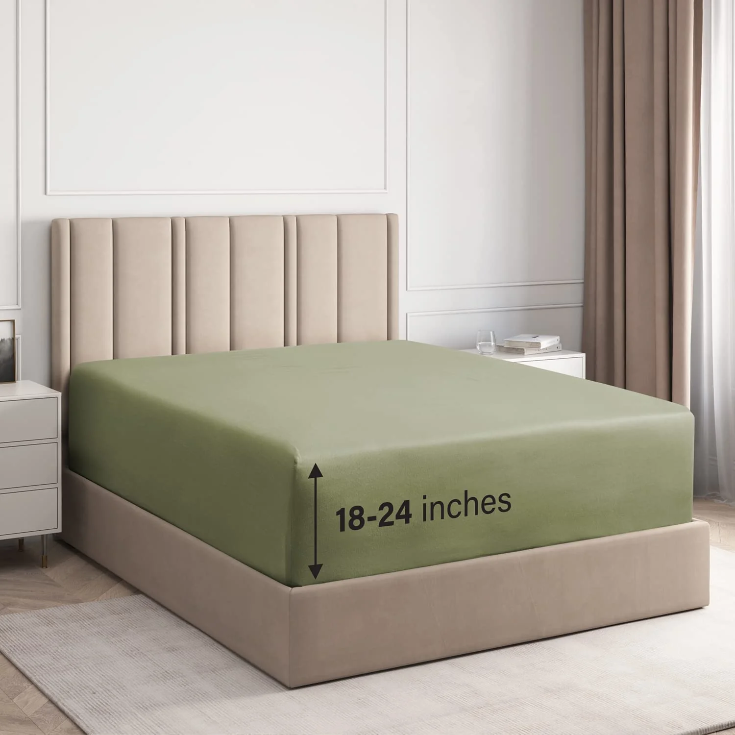 Cotton 400 Thread Count Deep Pocket Single Fitted Sheet - Image 24