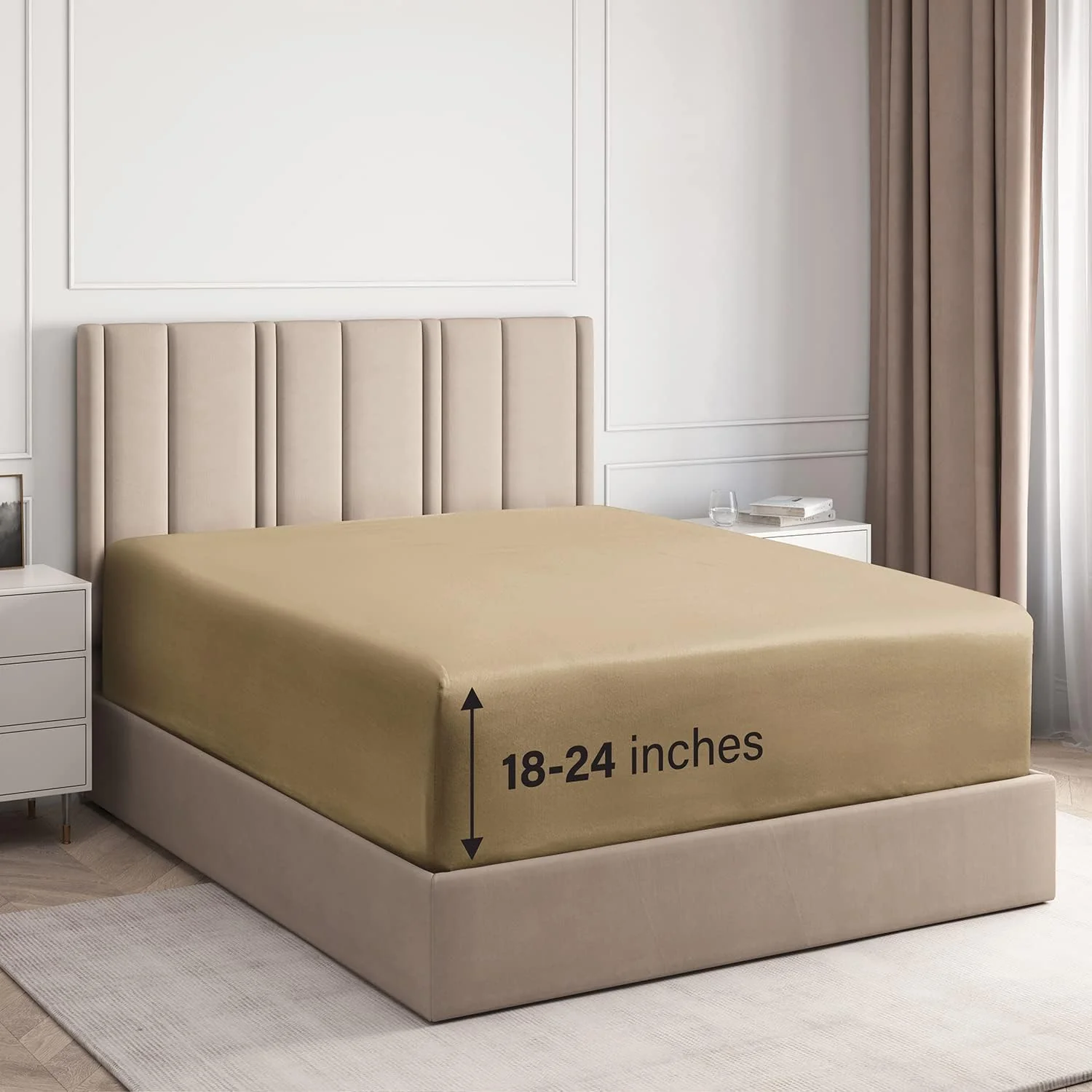 Cotton 400 Thread Count Deep Pocket Single Fitted Sheet - Image 32