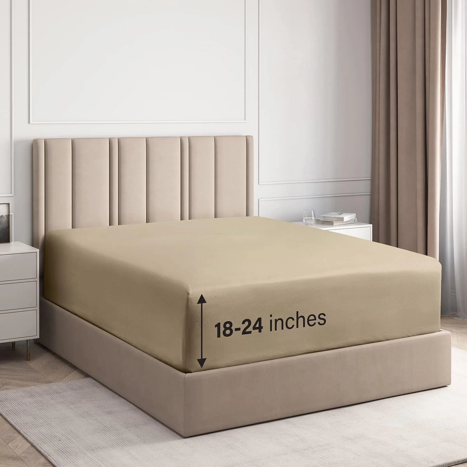 Cotton 400 Thread Count Deep Pocket Single Fitted Sheet - Image 35