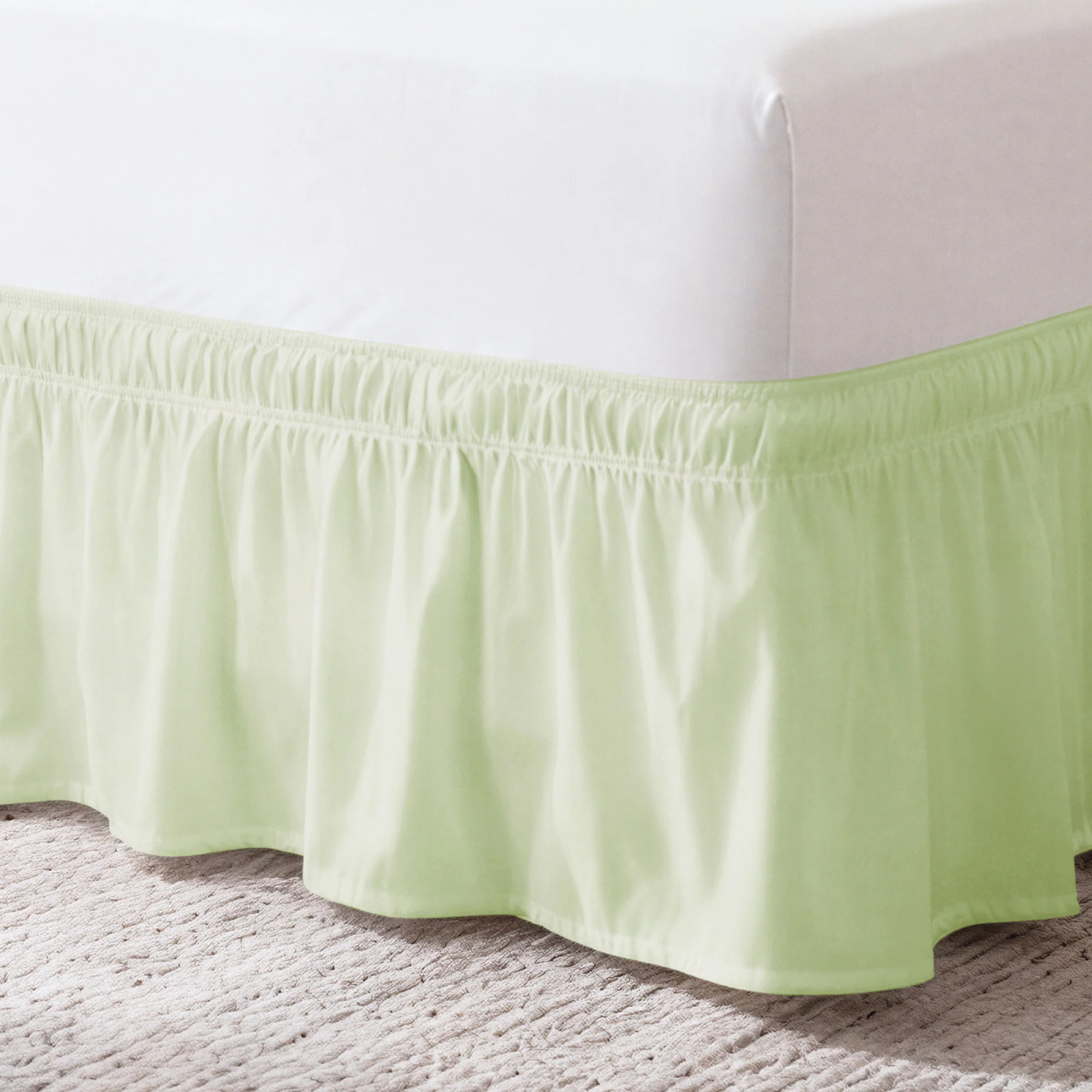 Ruffled Elastic Wrap Around Bedskirt 12 Inch Drop - Image 104