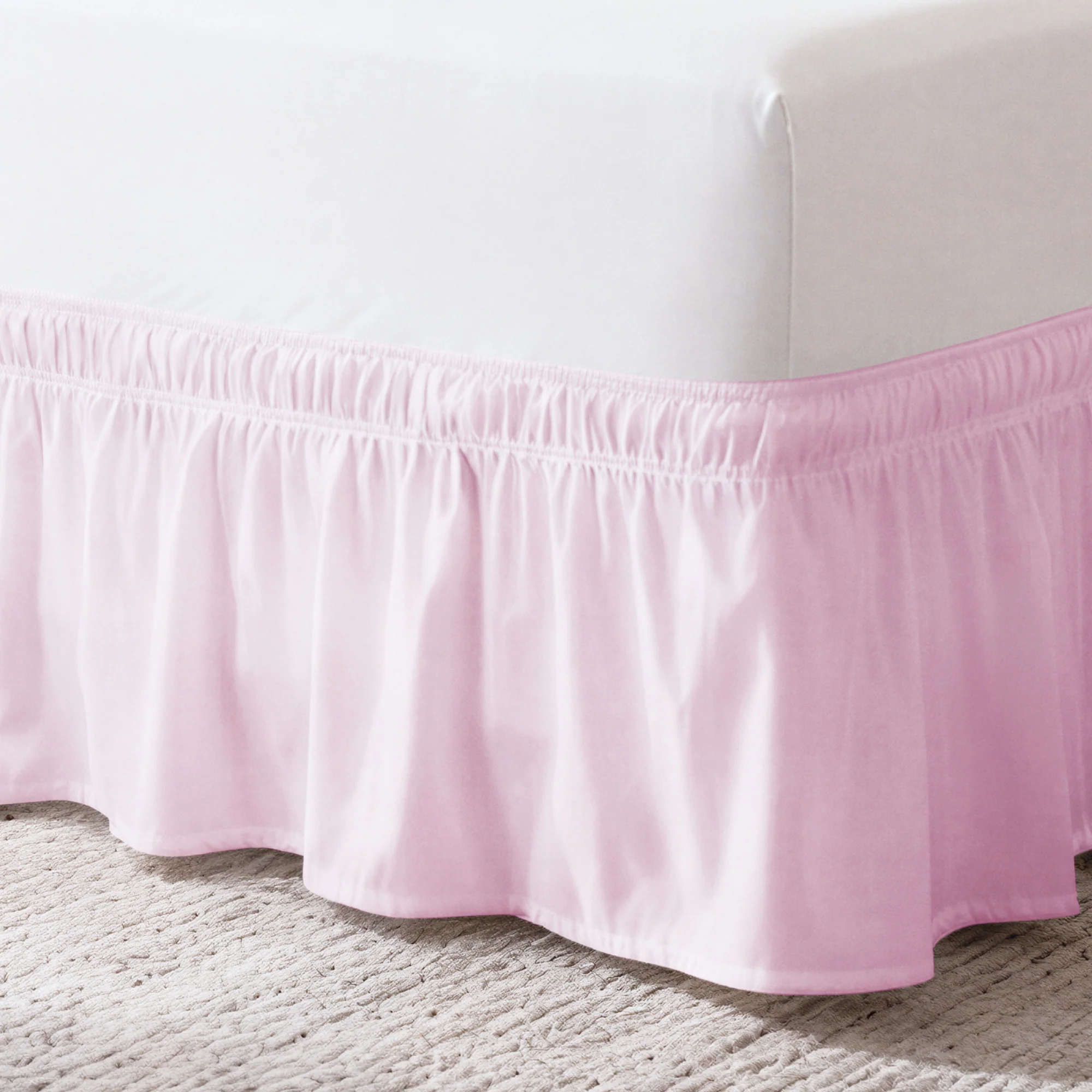 Ruffled Elastic Wrap Around Bedskirt 12 Inch Drop - Image 106