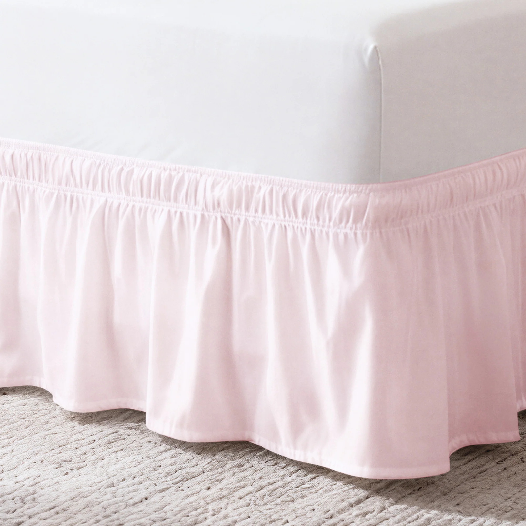 Ruffled Elastic Wrap Around Bedskirt 12 Inch Drop - Image 119