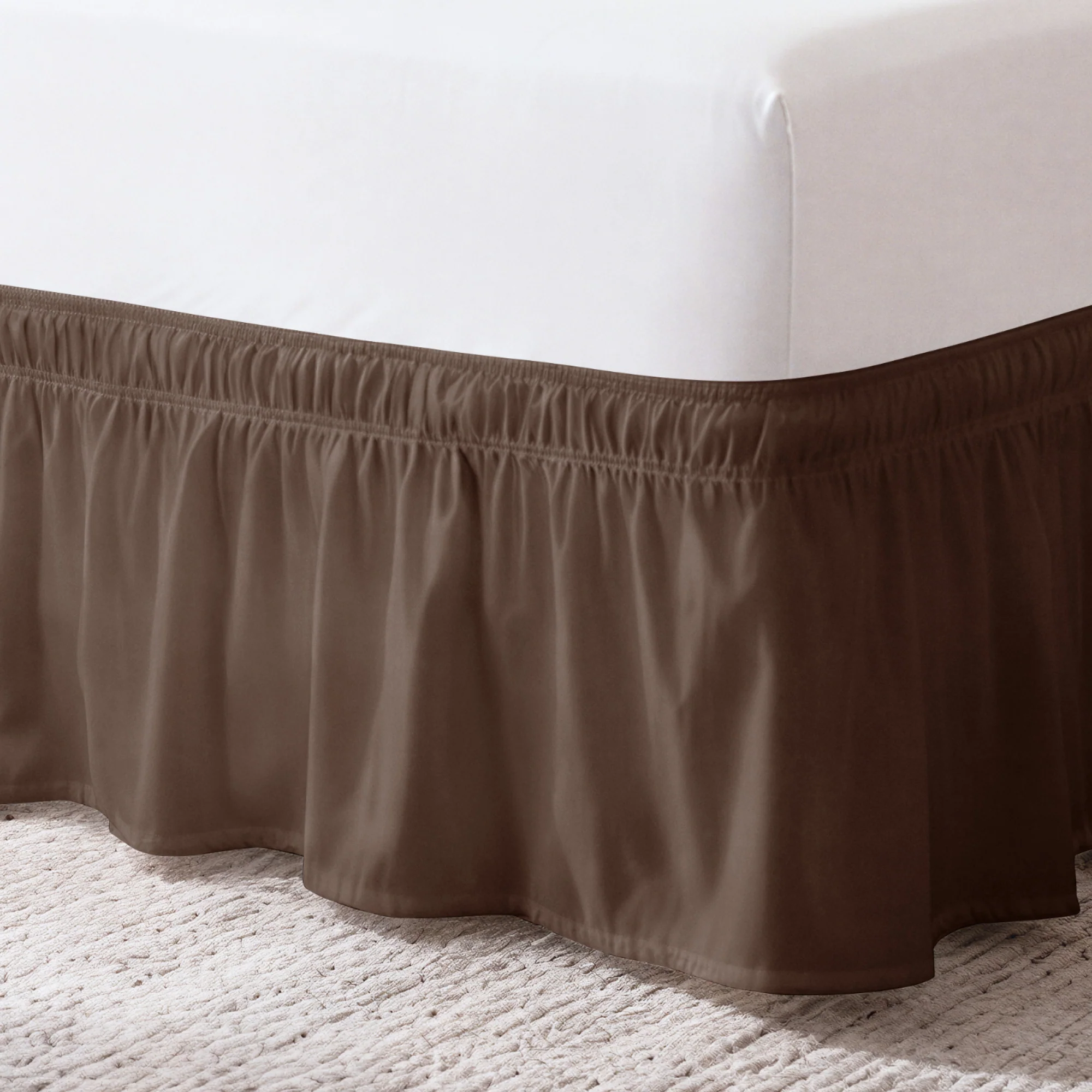 Ruffled Elastic Wrap Around Bedskirt 12 Inch Drop - Image 137