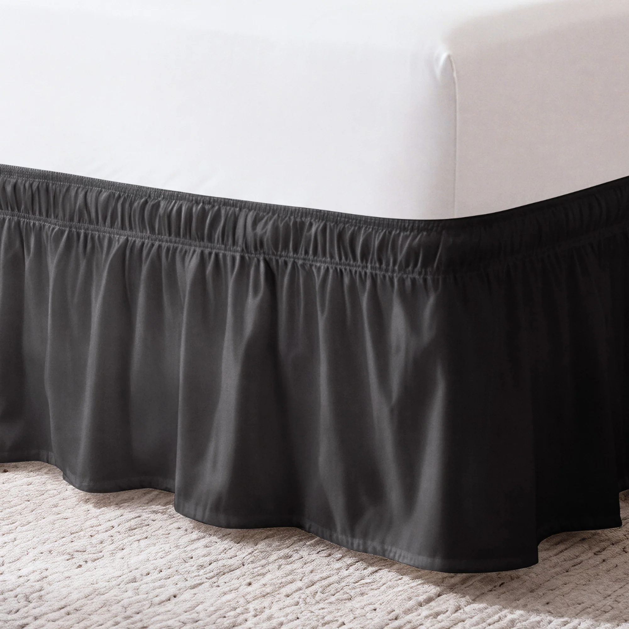 Ruffled Elastic Wrap Around Bedskirt 12 Inch Drop - Image 141