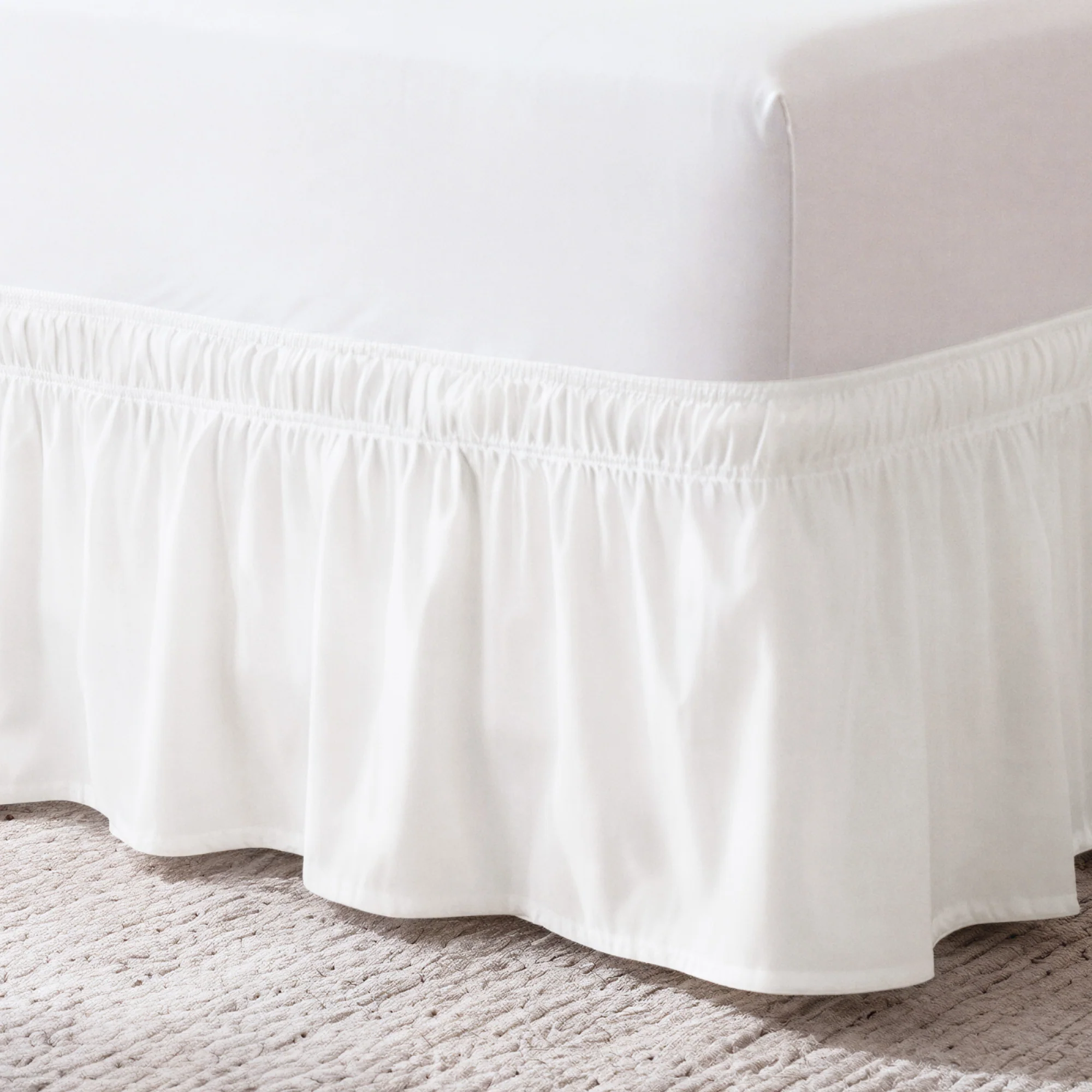 Ruffled Elastic Wrap Around Bedskirt 12 Inch Drop - Image 149