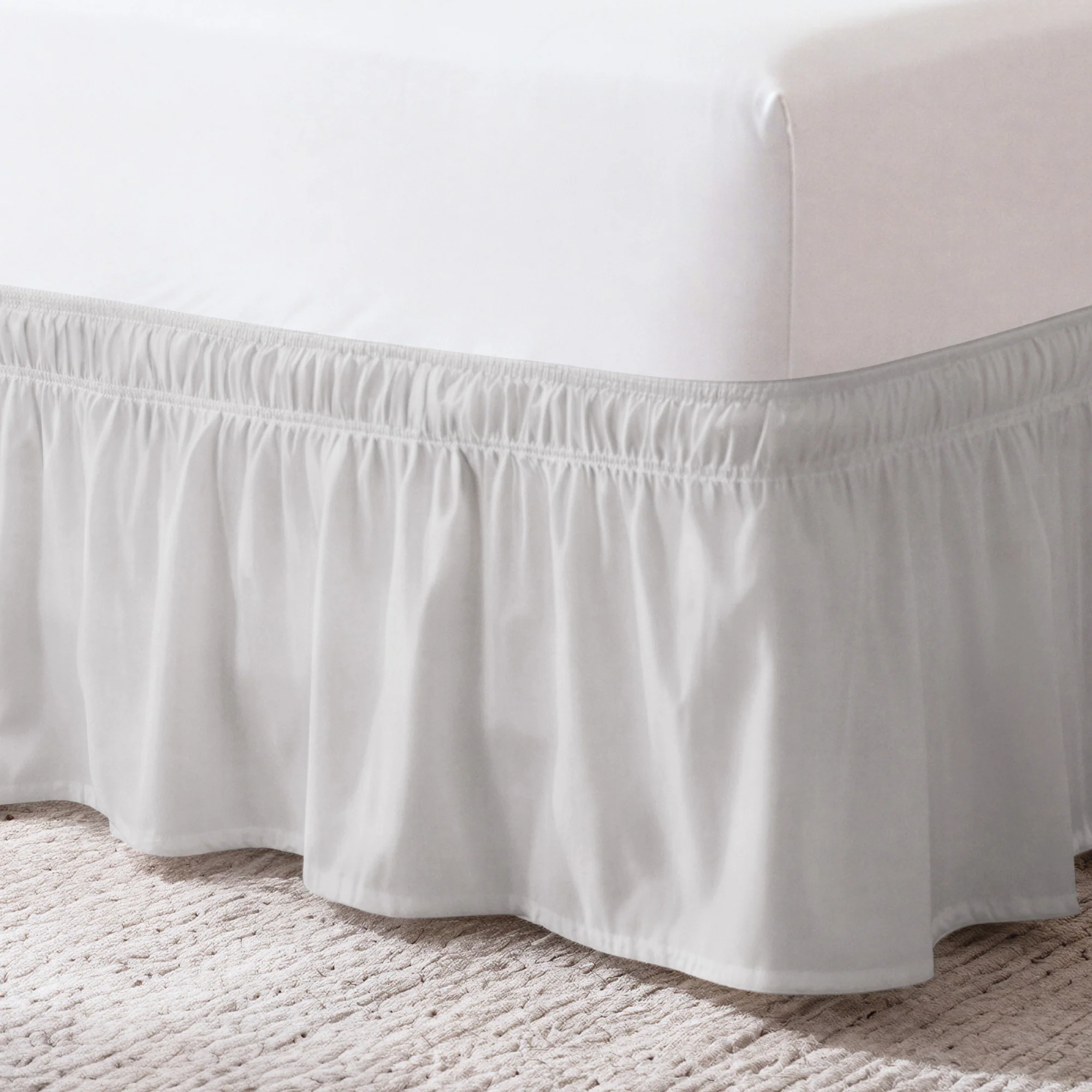 Ruffled Elastic Wrap Around Bedskirt 12 Inch Drop - Image 155
