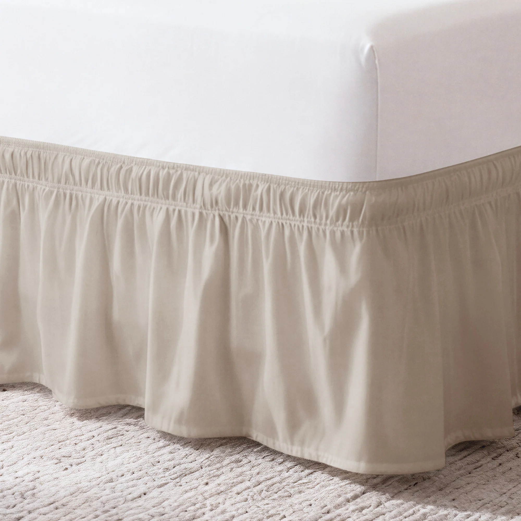 Ruffled Elastic Wrap Around Bedskirt 12 Inch Drop - Image 159