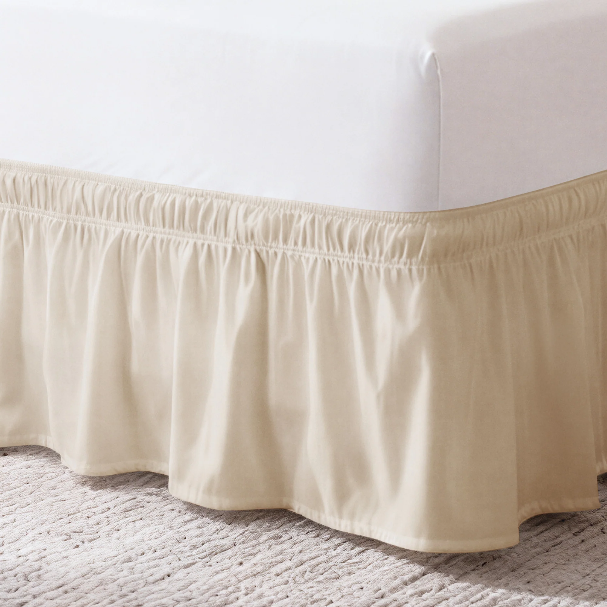 Ruffled Elastic Wrap Around Bedskirt 12 Inch Drop - Image 42