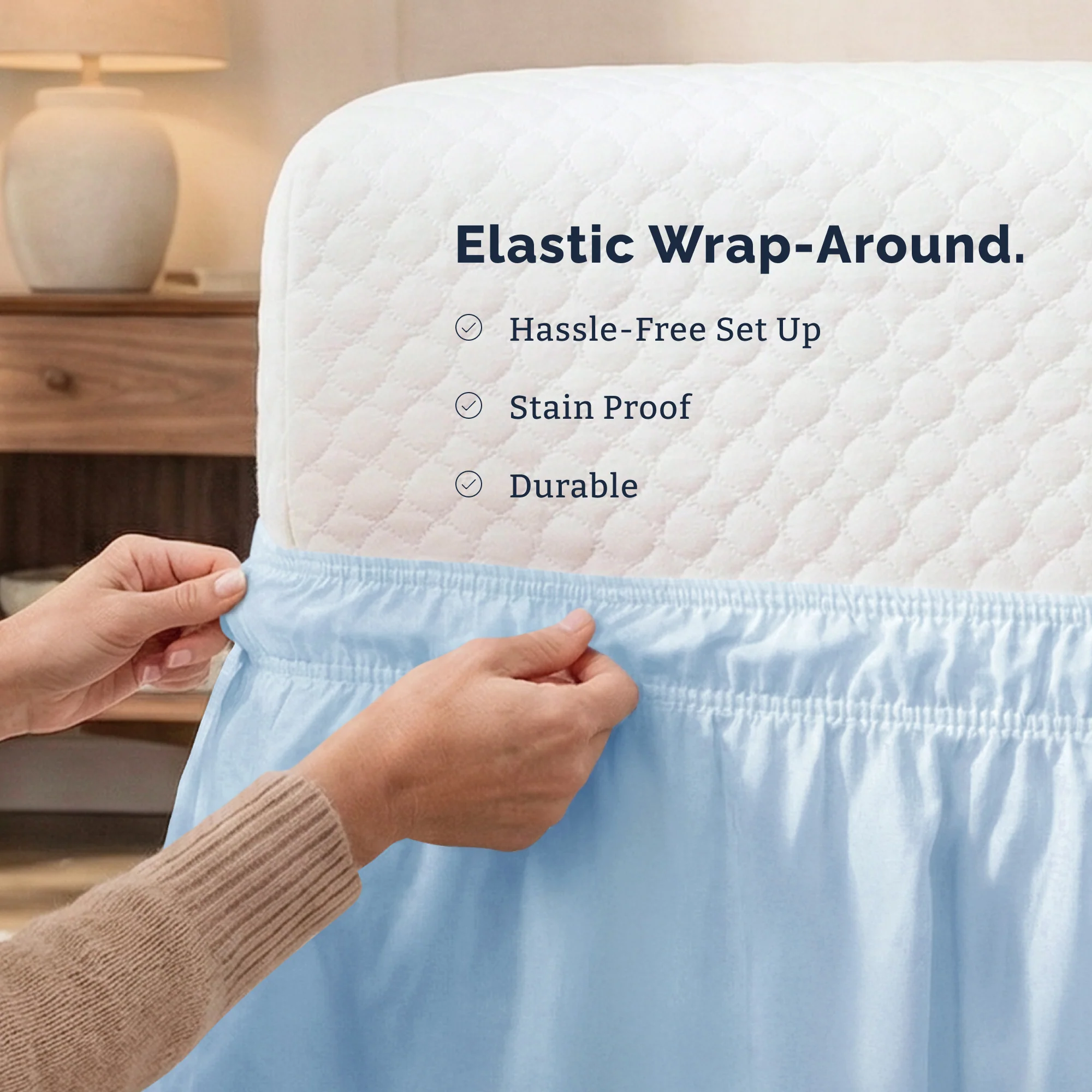 Ruffled Elastic Wrap Around Bedskirt 12 Inch Drop - Image 57