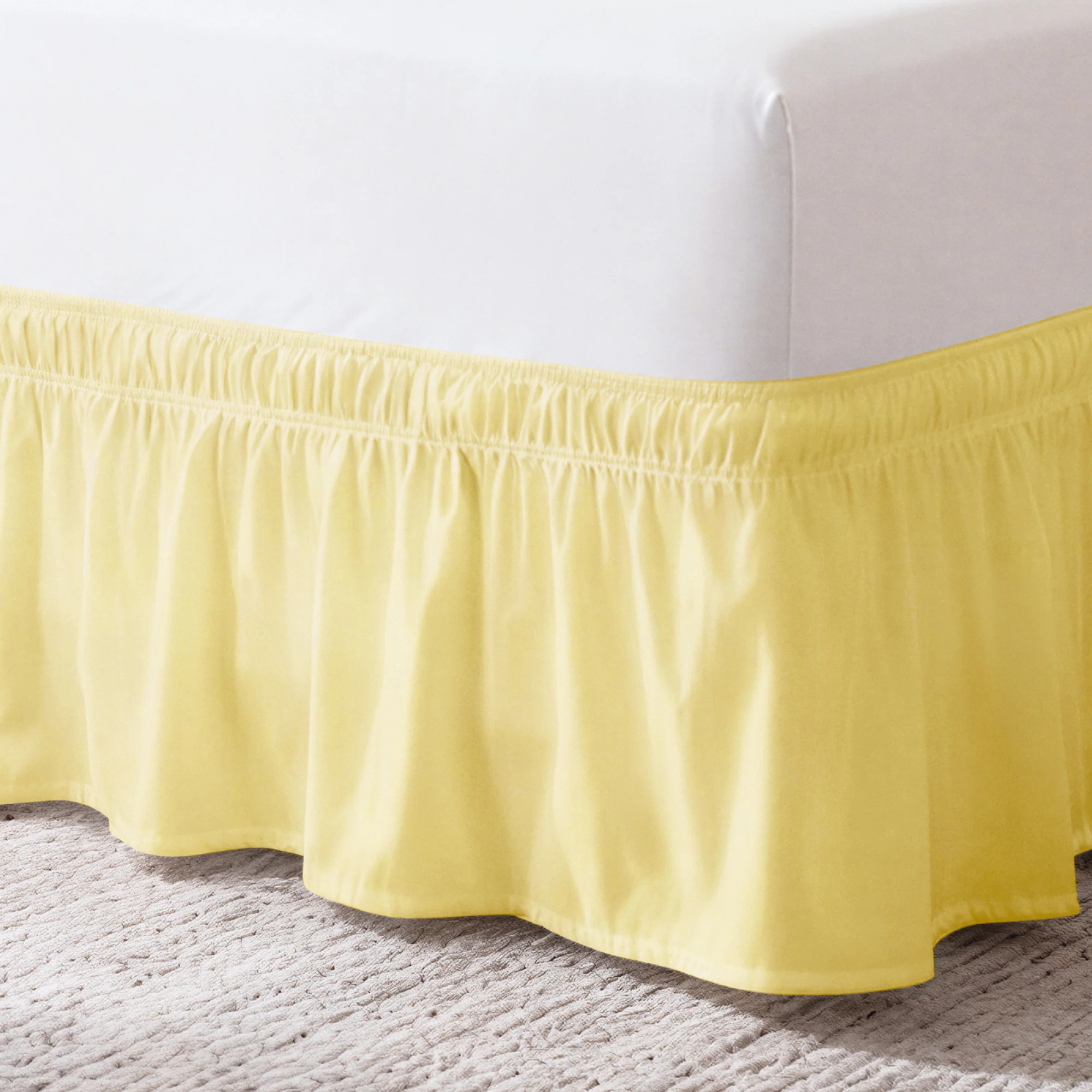 Ruffled Elastic Wrap Around Bedskirt 12 Inch Drop - Image 62