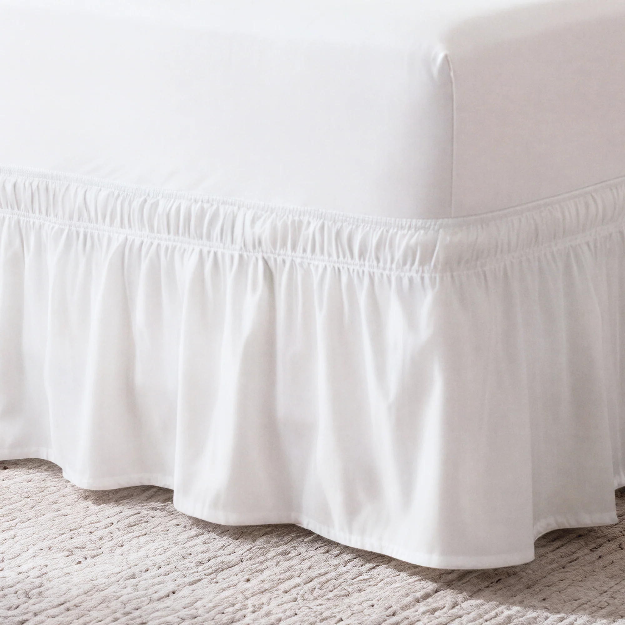 Ruffled Elastic Wrap Around Bedskirt 12 Inch Drop - Image 67