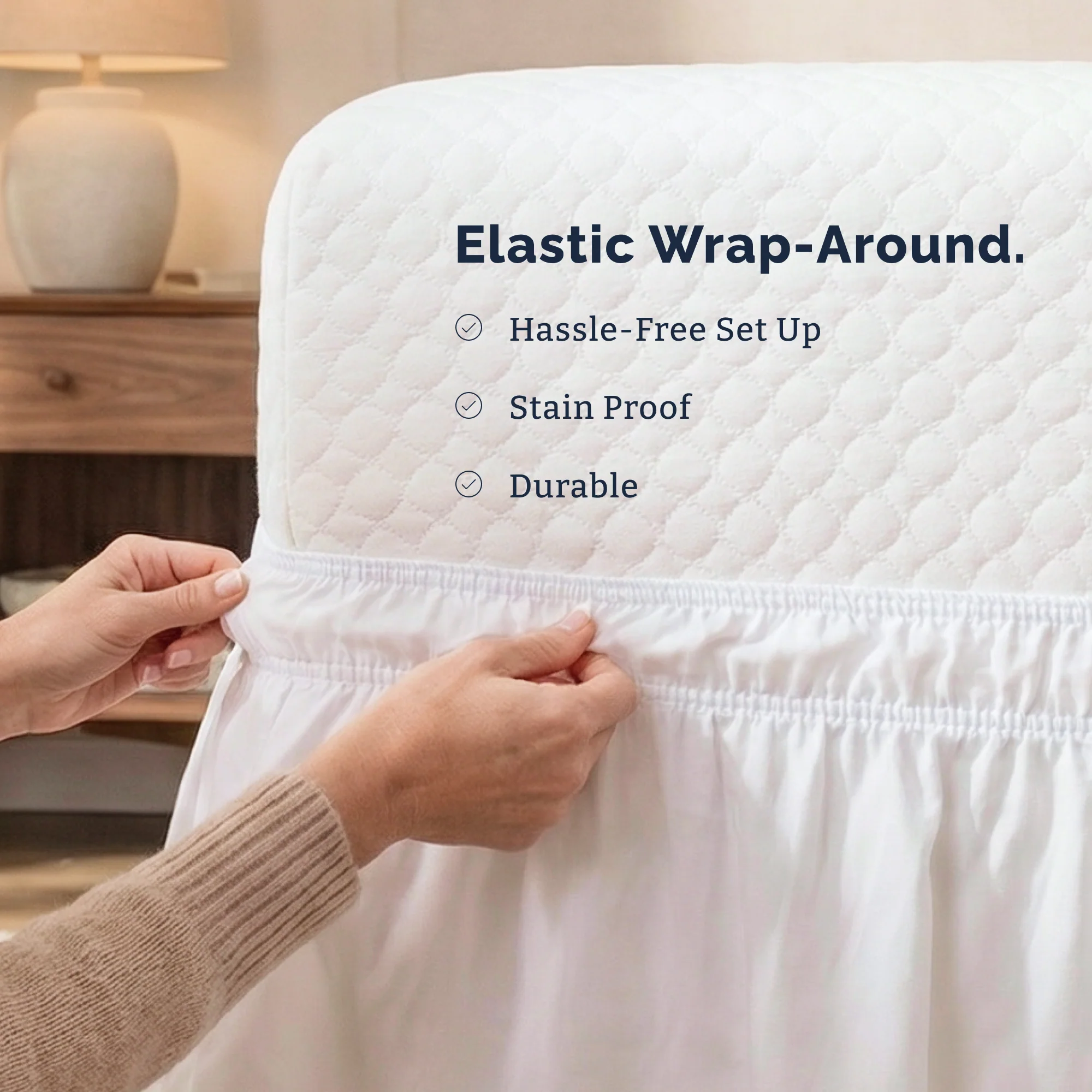 Ruffled Elastic Wrap Around Bedskirt 12 Inch Drop - Image 68