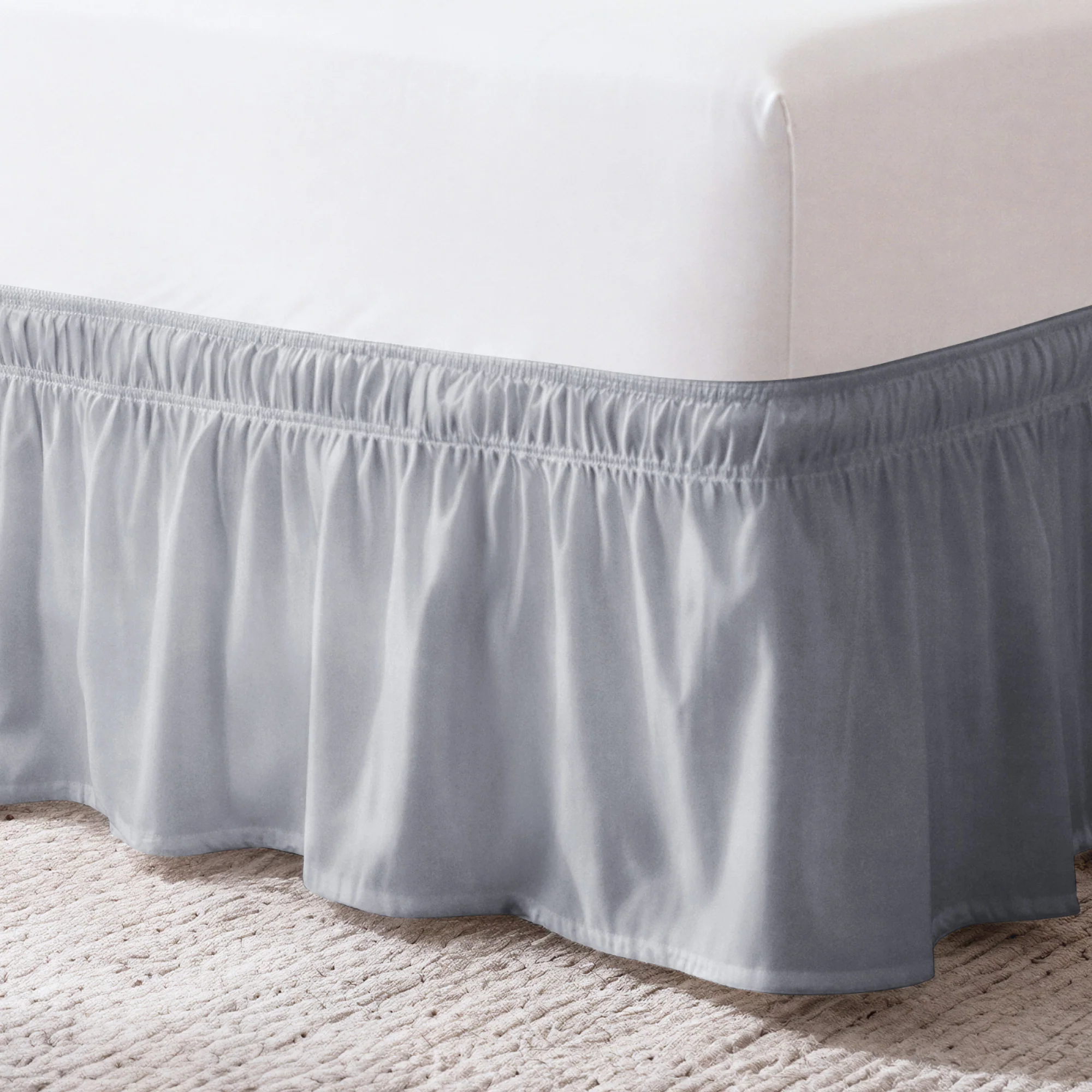 Ruffled Elastic Wrap Around Bedskirt 12 Inch Drop - Image 73