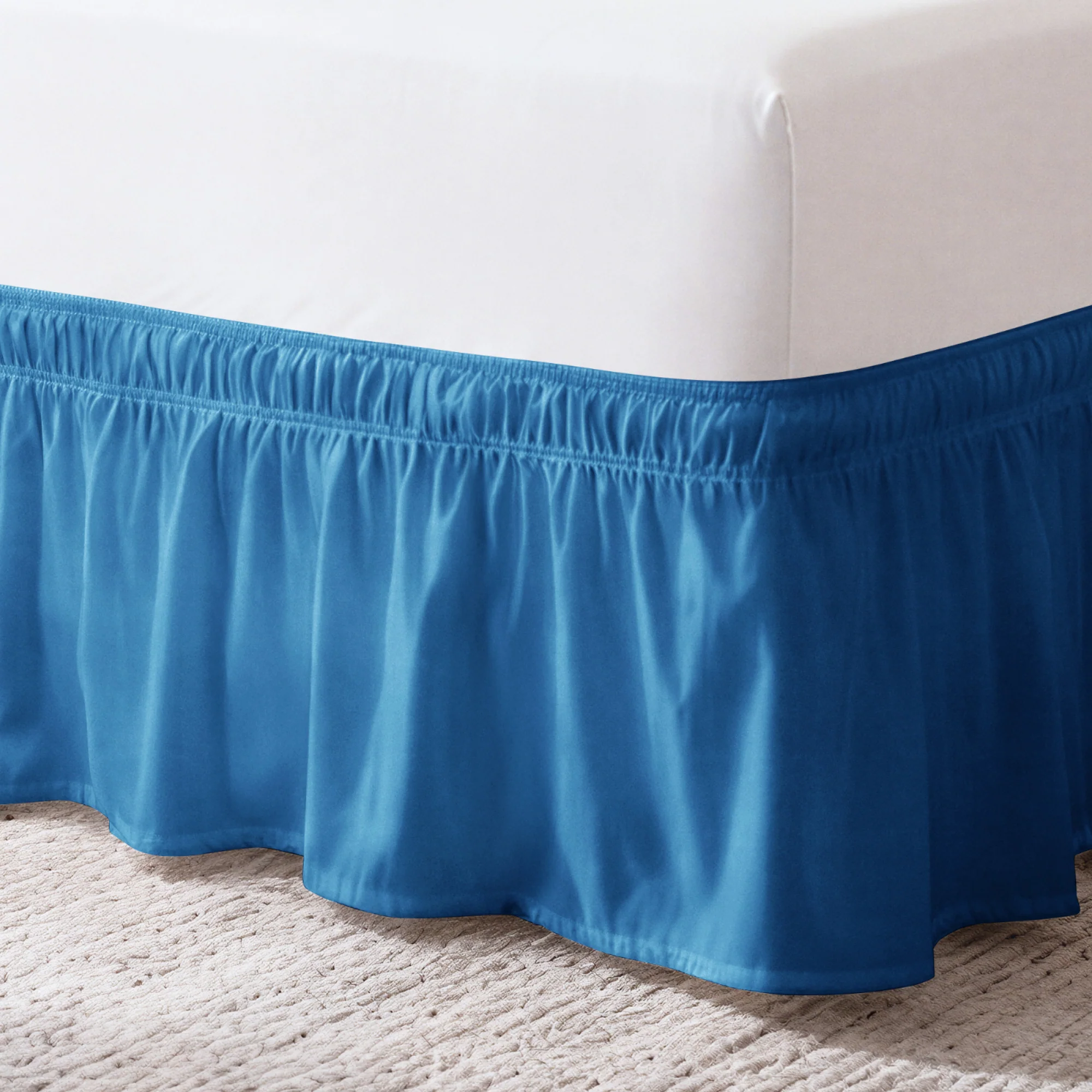 Ruffled Elastic Wrap Around Bedskirt 12 Inch Drop - Image 88