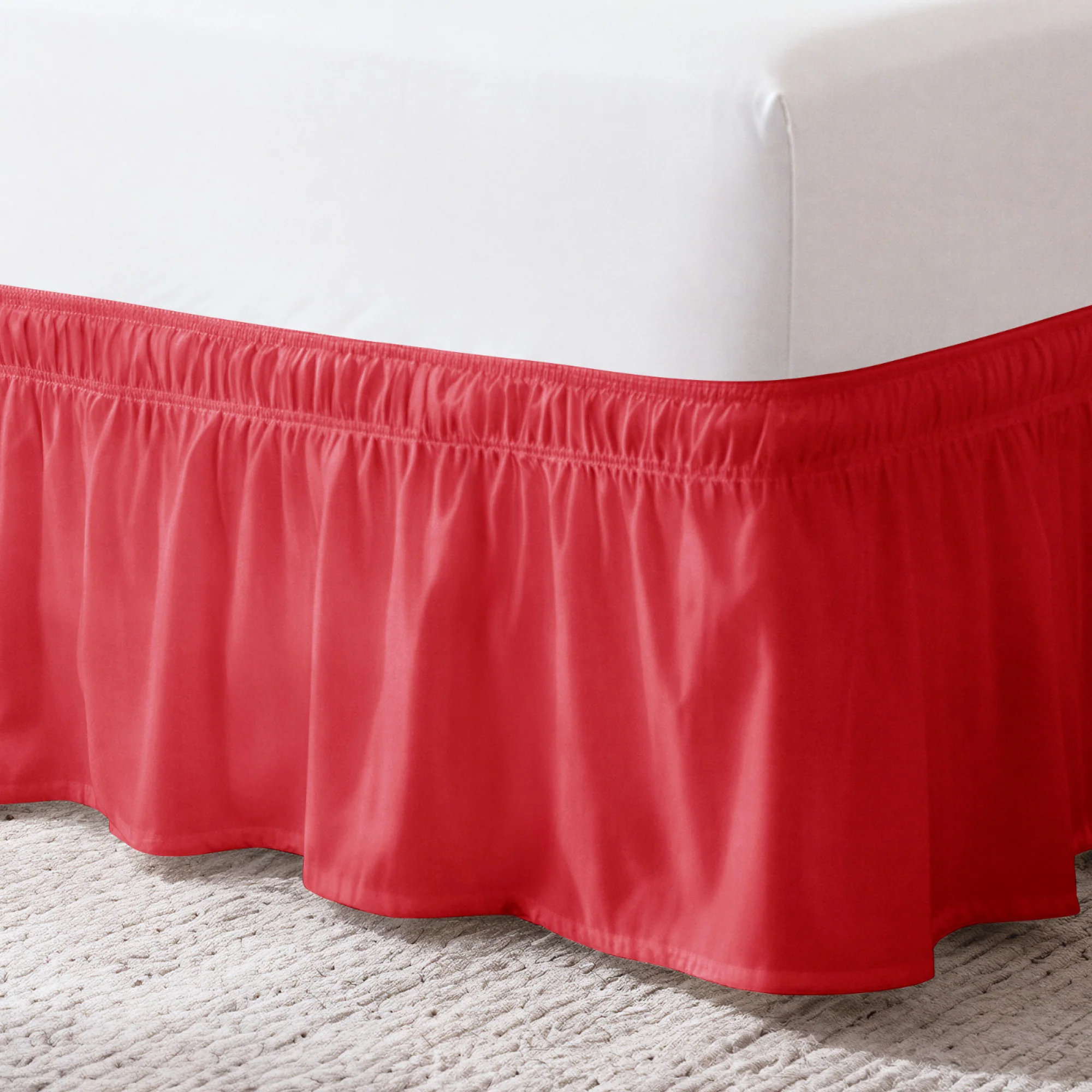 Ruffled Elastic Wrap Around Bedskirt 12 Inch Drop - Image 91