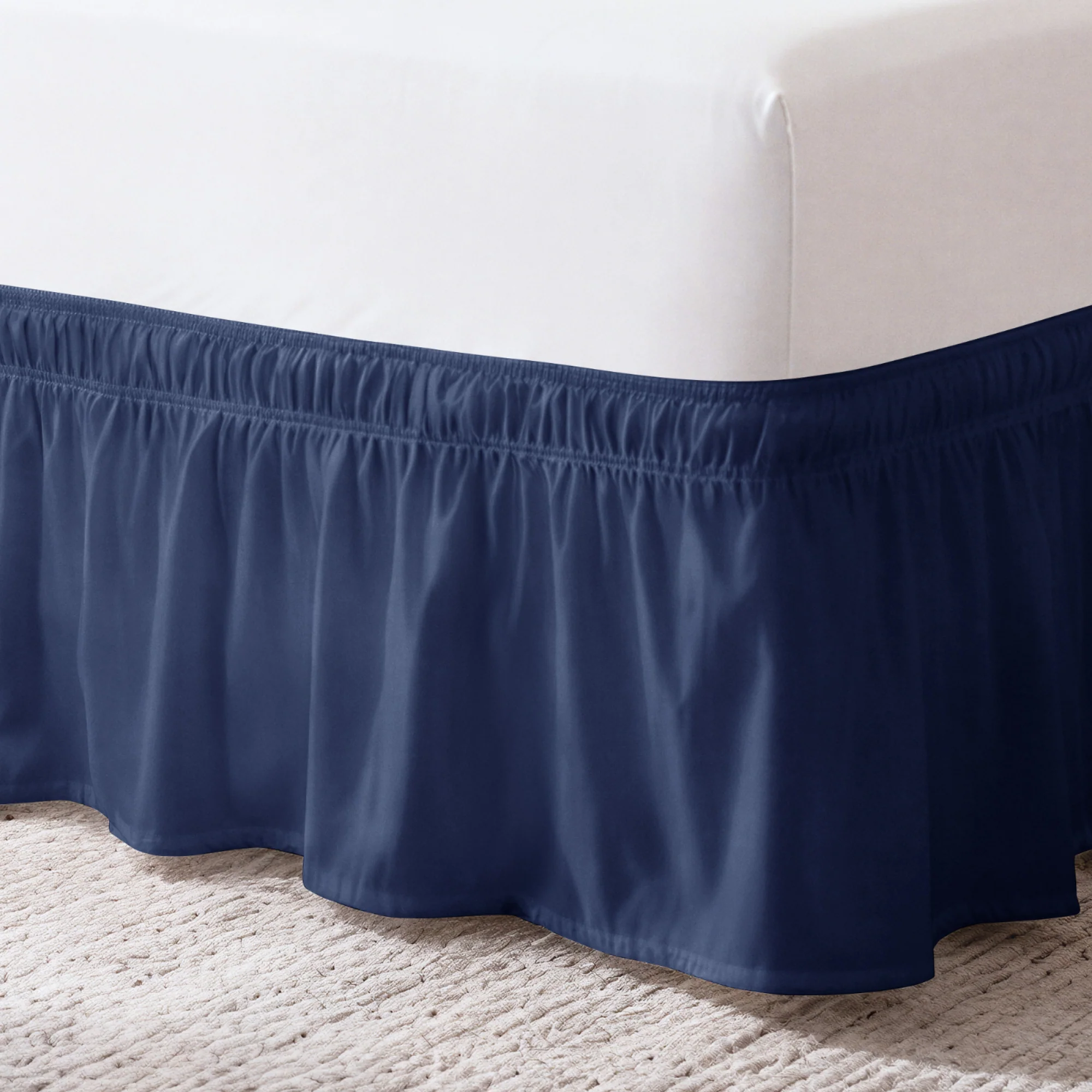 Ruffled Elastic Wrap Around Bedskirt 12 Inch Drop - Image 99
