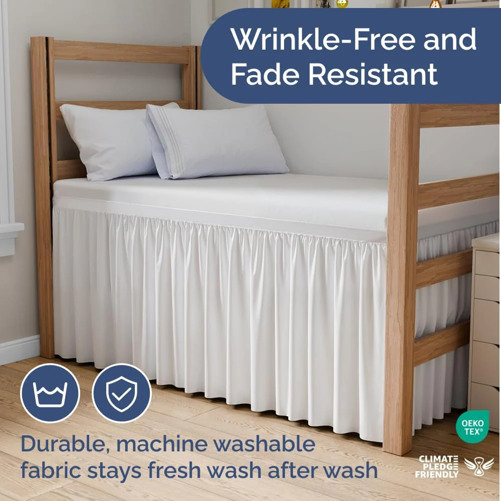 Wrap Around Dorm Room Bed Skirt - Image 3