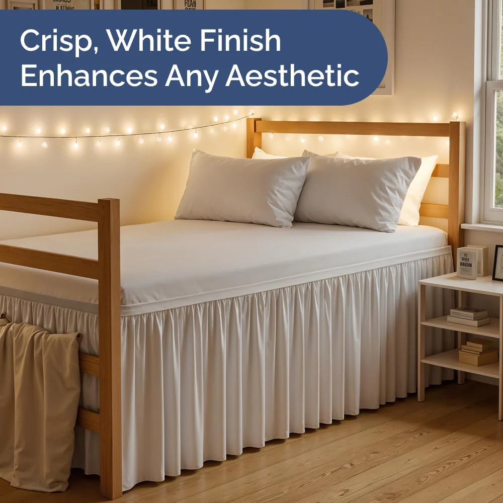 Wrap Around Dorm Room Bed Skirt - Image 4