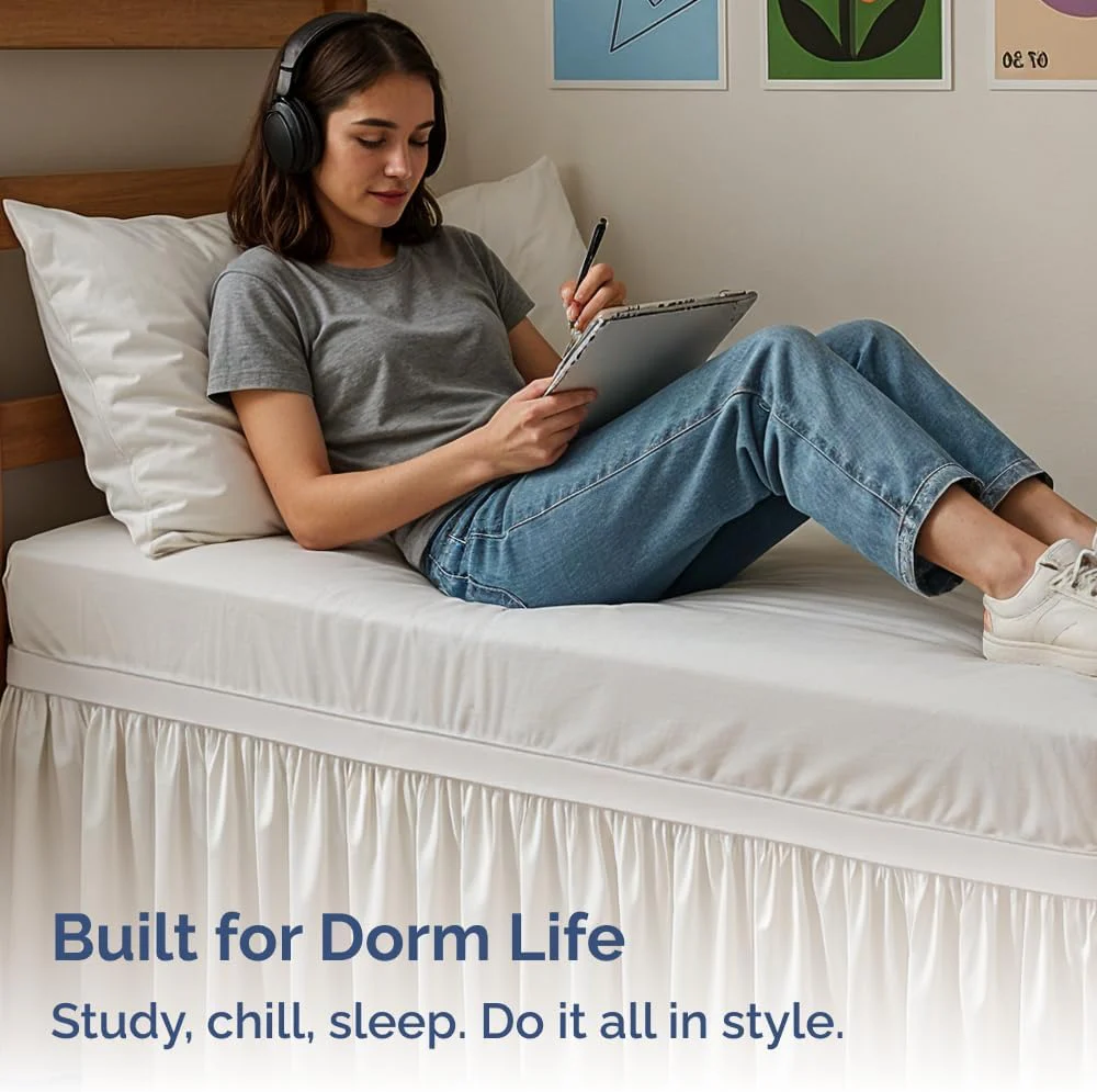Wrap Around Dorm Room Bed Skirt - Image 5
